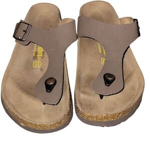 Birkenstock GIZAH Foot Bed Sandalz brown VGUC 39